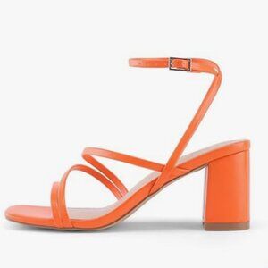 Strappy Heels Women's Block Heels Square Toe Chunky Pump Heeled Sandals